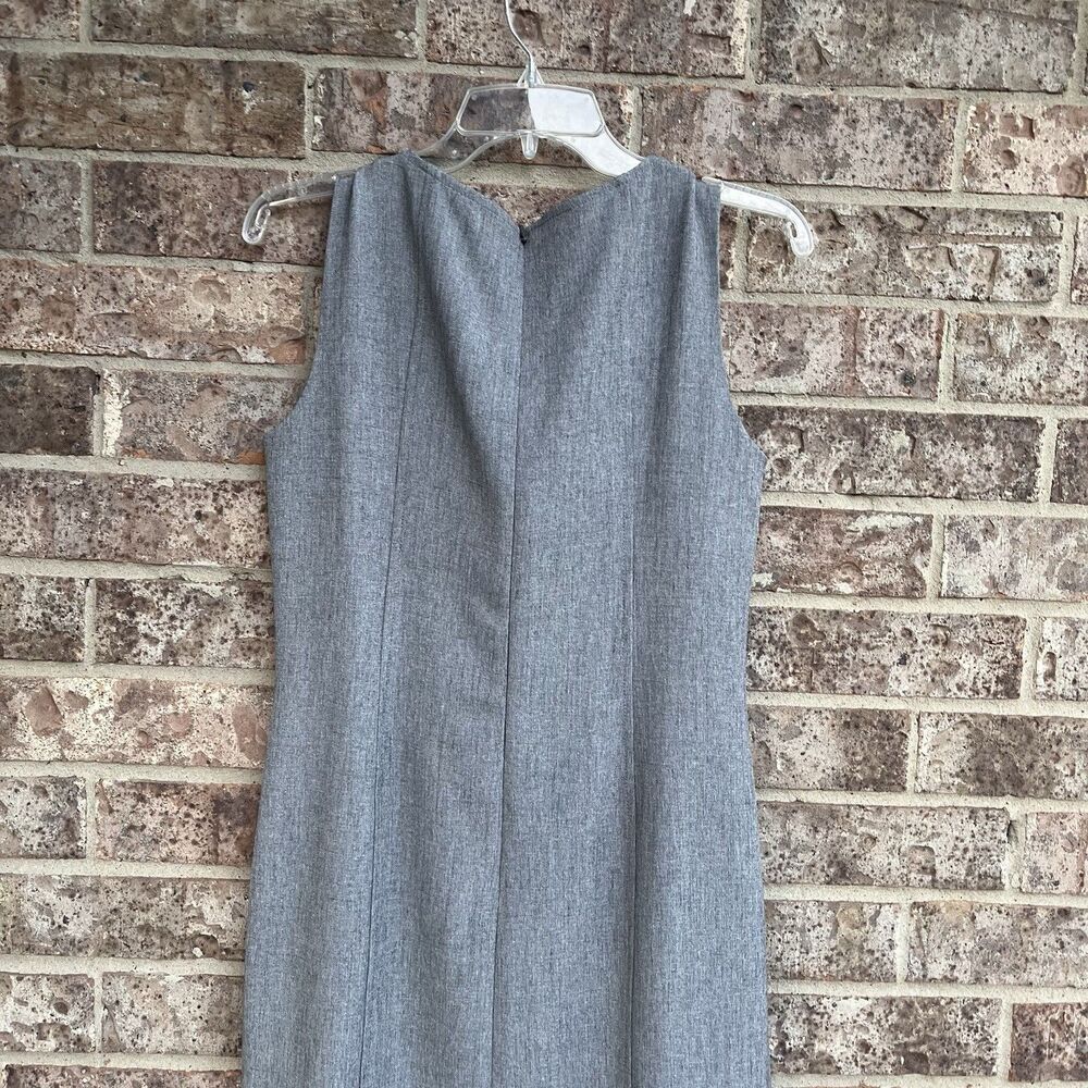 Kasper 2 Pc Dress Suit Set Gray Heathered Blazer Jacket Sleeveless Sheath 4P - Picture 15 of 15